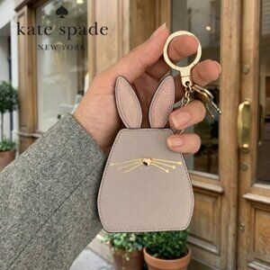 Kate Spade Bunny Keychain Charm Key Ring